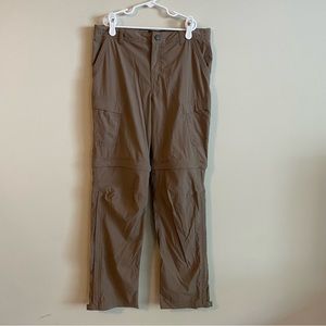 REI Khaki Sahara Convertible Kids Pants - Size L
